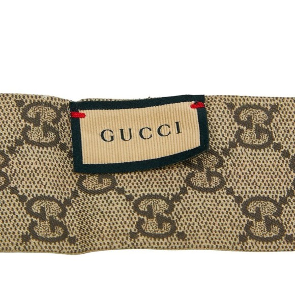 Gucci GG Print Horsebit Neck Bow in Beige and Multicolor for Women - Picture 3 of 3